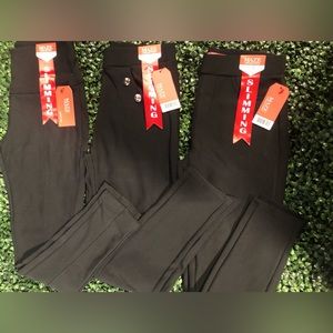 NWT 3 Pairs of Maze Collection Slimming Scuba Legging Stretch Pants Size Large.